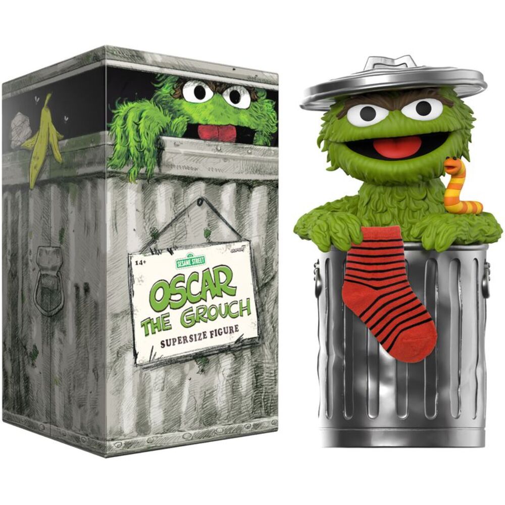 Super7 - Sesame Street - SuperSize Vinyl - Oscar the Grouch  COLLECTIBLES